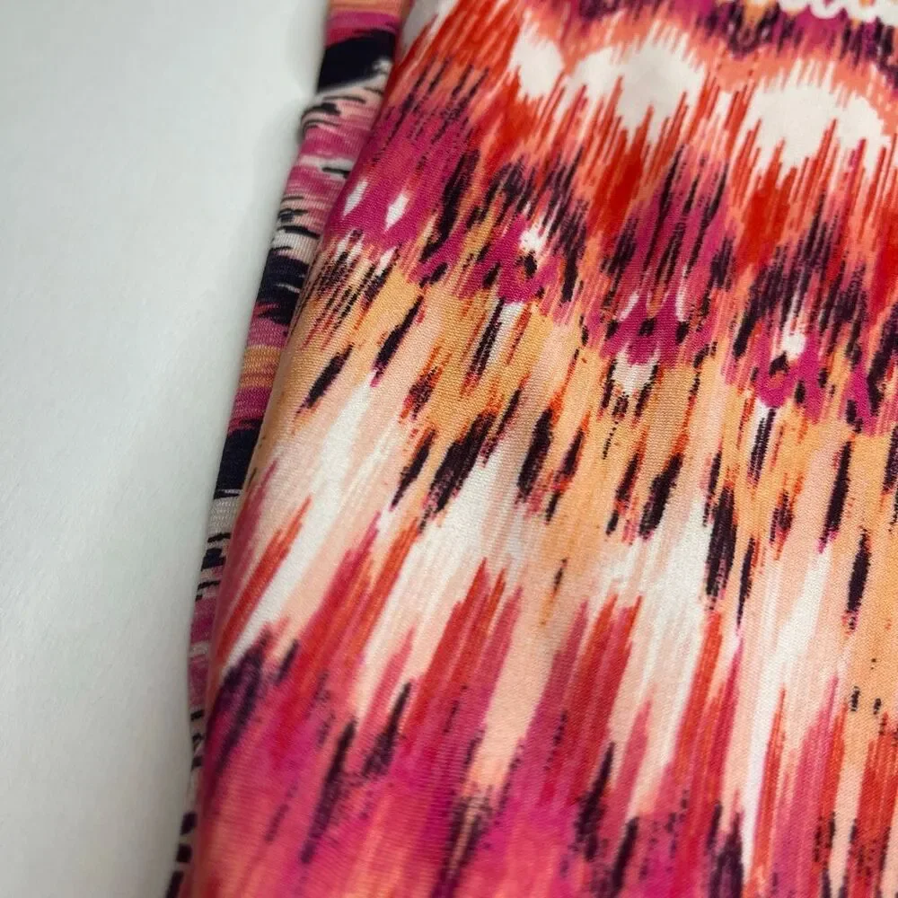 Girls Gymnastics Dance Multicolor Orange Pink Black Leotard Approx Medium